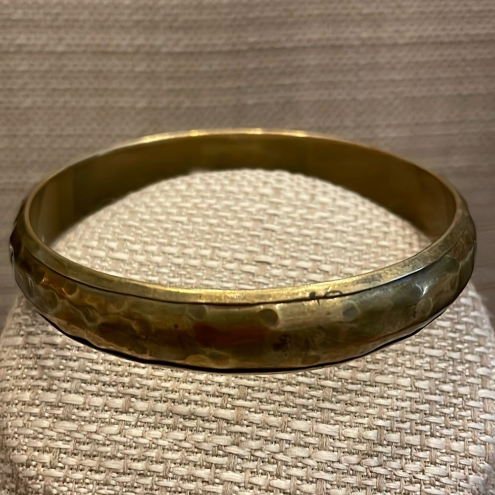 VTG : Copper Bangle Bracelet Patina Finish : Boho : Chic Style 8 inches - Picture 3 of 6